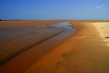 Island beach at Antarvedi