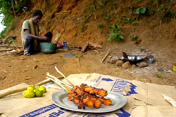 Bamboo Chicken near Katiki waterfall
