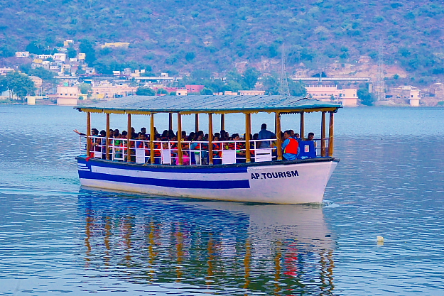 Boat to Bhavani Island at Vijayawada