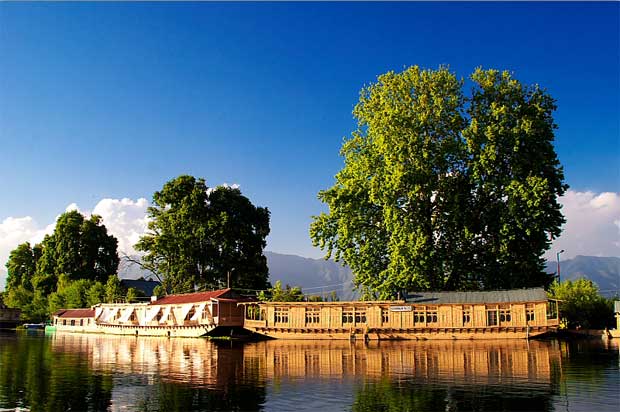 House boat at Nigeen Lake in Srinagar