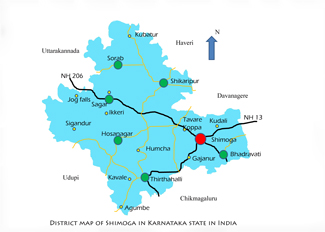 Shimoga district map