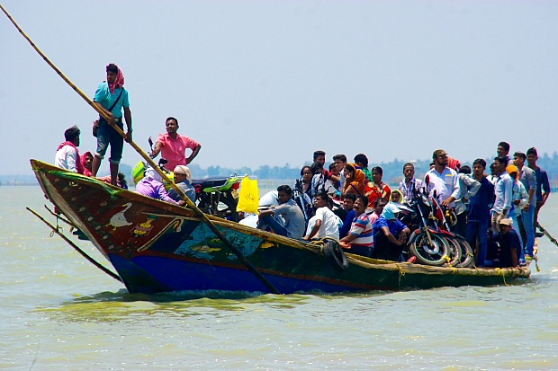 Local boat at Chilika Lake at Satapada