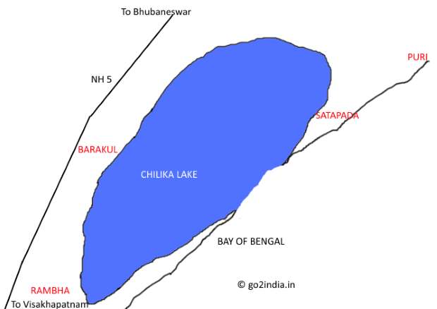 Chilika Lake Map