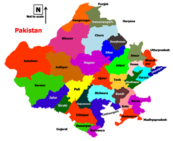 Rajasthan state map
