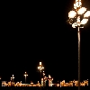 Mysore palace Eastern gate view from palace during night