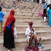Wearing the turban after a holly dip at Pushkar
