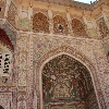 Decorative walls inside Ambar fort Jaipur