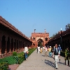Entering Taj Mahal