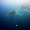 Andman islands aerial view of Ross island