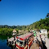 From top of cruise a view of Baratang check post in Middle Andaman