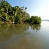 Sea and landscape at Baratang mid point in Andaman