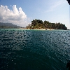 Jolly buoy island view from sea in Andaman