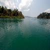 Land and forest area view on the way to Jolly buoy island in Andaman
