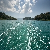 Sea and forest area on the way to jolly buoy island in Andaman