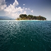 Jolly buoy island complete view from sea in Andaman