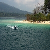 Jolly buoy boat transportation from ship to island in Andaman