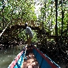 Boat journey at Bay to reach limestone caves at Baratang of Andaman