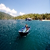 North bay coral island view from sea in Andaman