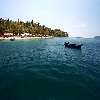 North bay coral island view from sea in Andaman