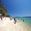 People at North bay coral beach of Andaman