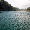 Sea surrounded by forest on the way to Jolly buoy island in Andaman