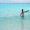 People playing in a sea beach