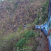 Araku train in month of April from a tunnel