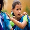 Tribal woman group dance of Dhimsa at Araku valley