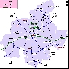 Hassan district map for important visiting places in Karnataka state of India