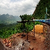 Train journey in Araku valley of Visakhapatnam Andhrapradesh India