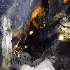 Borra Caves Inside lighting arrengments