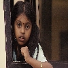 Girl looking out of window