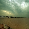 Rail cum road bridge on river Godavari at Rajahmundry Andhrapradesh