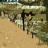 Kona seema Village scene artistic cutout filter