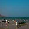 Boat riding at Rishikonda beach vizag