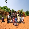 Kids posing for a photo at Erra matti dibbalu Rishikonda vizag