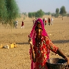 A lady at desert near Jaisalmer  