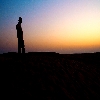 Watching sunset at Sam sand dunes near Jaisalmer