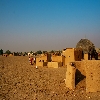 Houses inside a village desert 