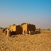A house inside desert 