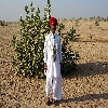 Well dressed villager at Dhaneli village