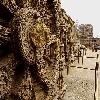 Stone art work on wheels of Konark sun temple 