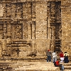Tourist at the Konark Sun temple