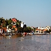 Goa city line as seen from a fly over bridge at cruise point
