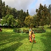 Family with kids enjoying at Botanical garden Ooty picnic spot