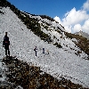 Passing through snow