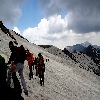 Snow patches during trekking
