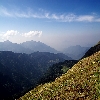 Valley view from peaks during trekking to Talhouti