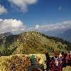 Watching the valley during trekking