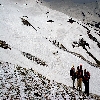 Snow patches during trekking